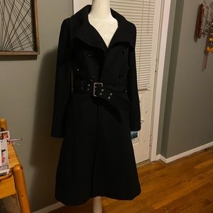 Marvin Richards Black/Leopard Print Lined Coat